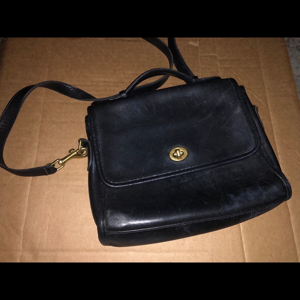 Vintage black coach purse
